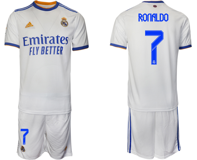 Men 2021-2022 Club Real Madrid home white 7 Soccer Jerseys1