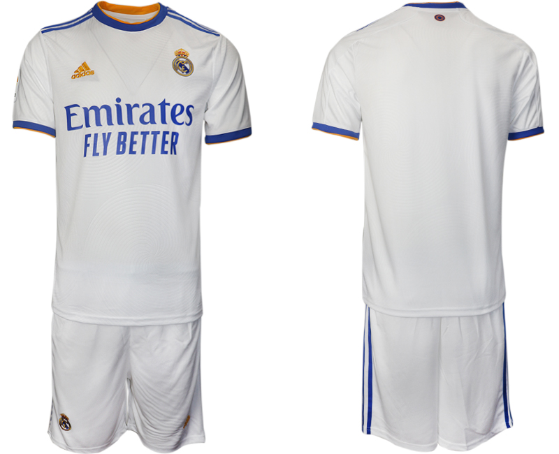 Men 2021-2022 Club Real Madrid home white blank Soccer Jerseys