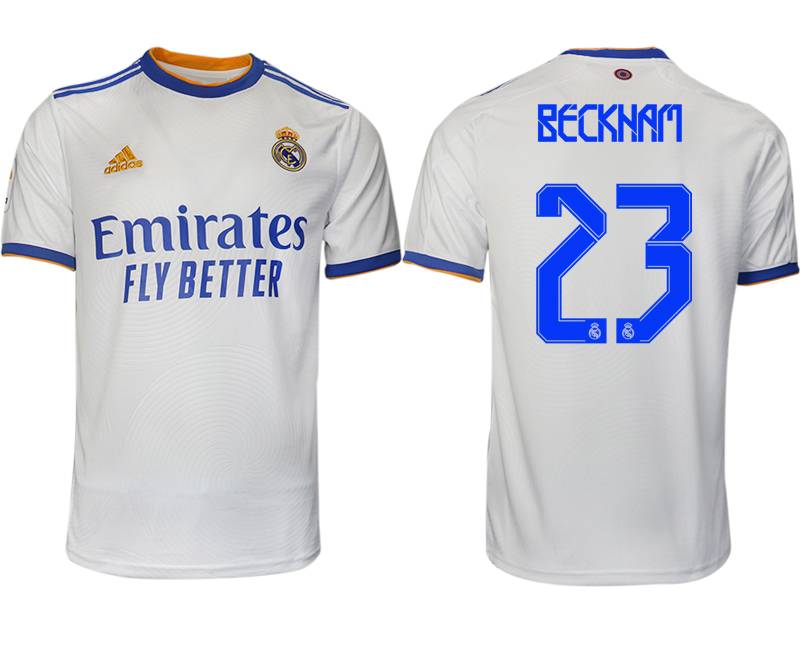 Men 2021-2022 Club Real Madrid home aaa version white 23 Soccer Jerseys