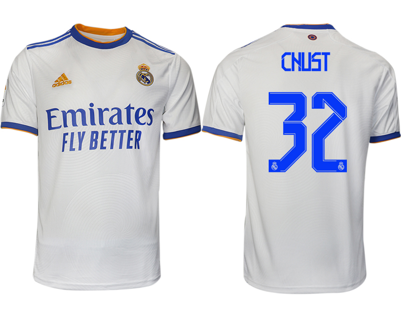 Men 2021-2022 Club Real Madrid home aaa version white 32 Soccer Jerseys