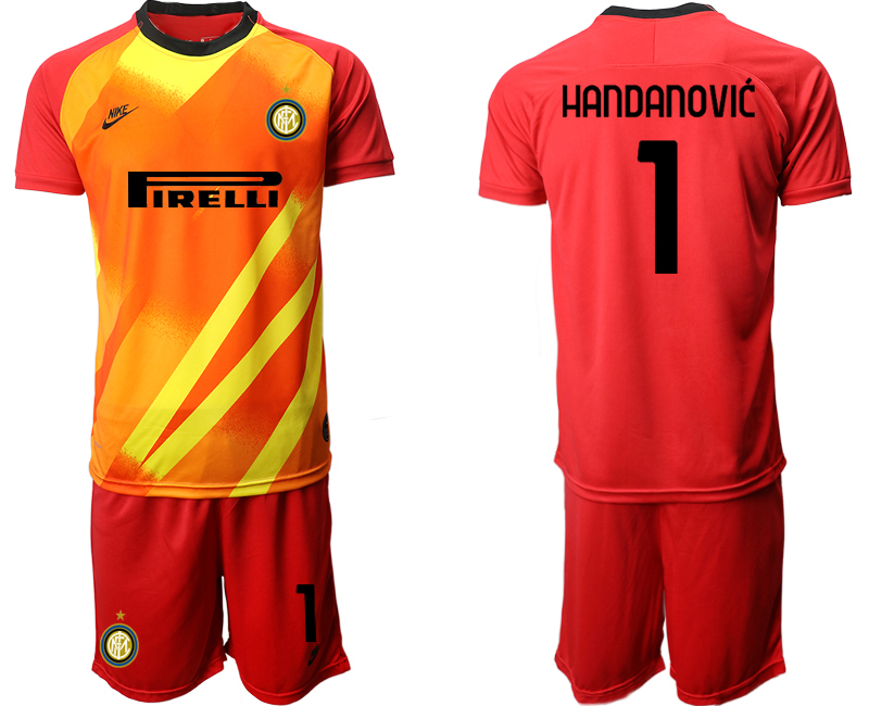 2020-21 Inter Milan 1 HANDANOVIC Red Goalkeeper Soccer Jersey