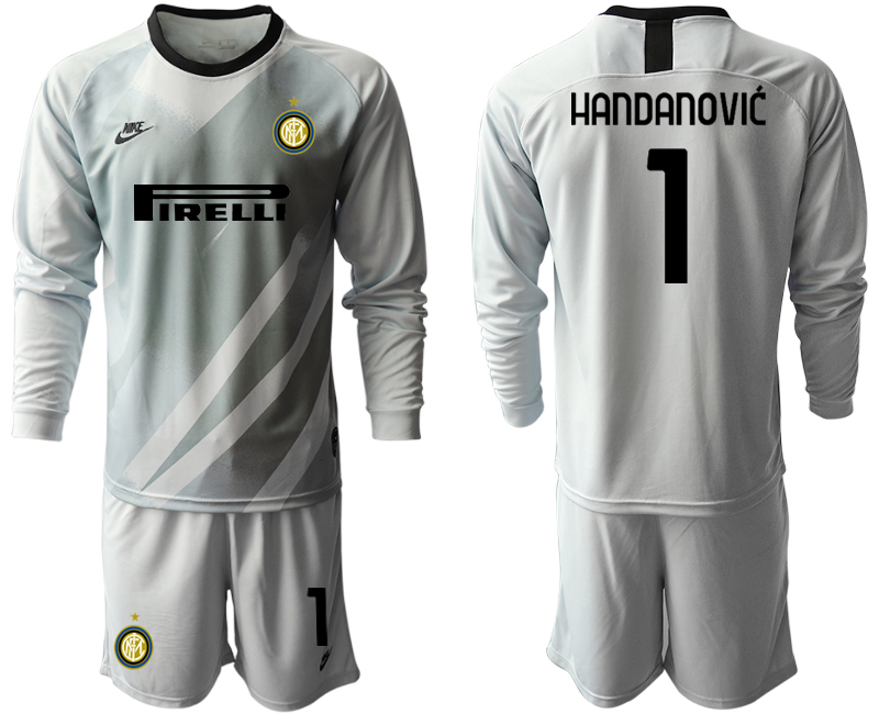 2020-21 Inter Milan gray goalkeeper 1# HANDANOVIC long sleeve soccer jerseys