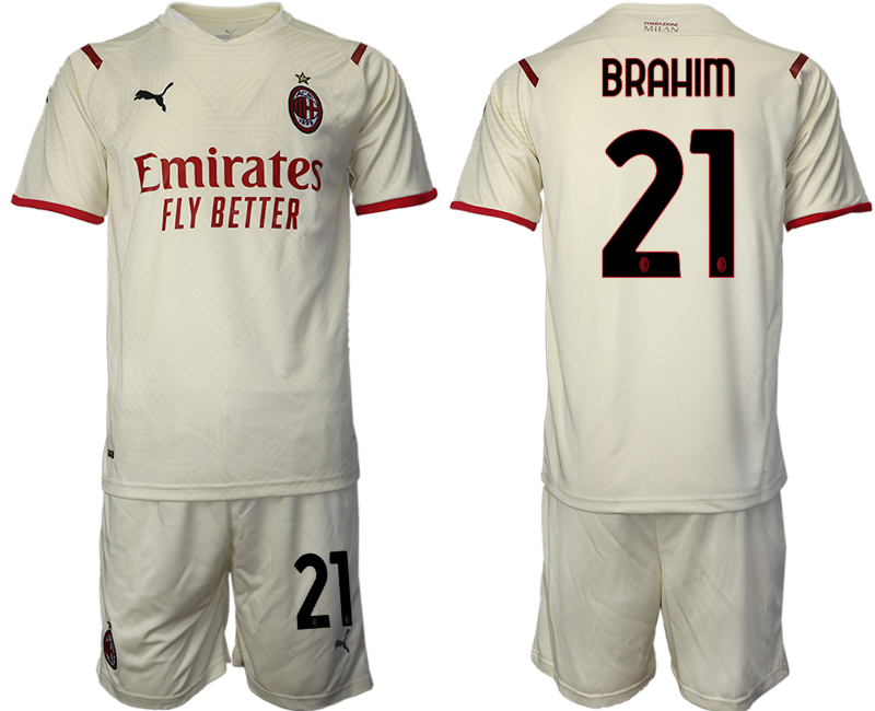 Men 2021-2022 Club AC Milan away cream 21 Soccer Jersey