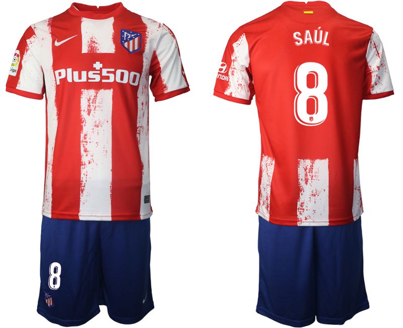 Men 2021-2022 Club Atletico Madrid home red 8 Nike Soccer Jersey