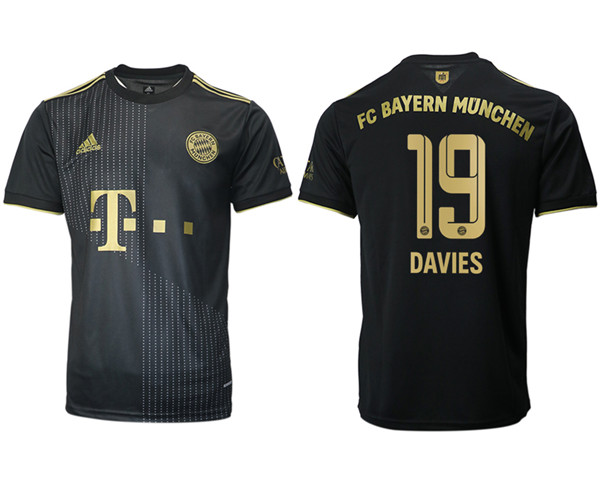 Men's FC Bayern München #19 Alphonso Davies Black Away Soccer Jersey1