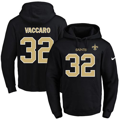 Nike Saints #32 Kenny Vaccaro Black Name & Number Pullover NFL Hoodie