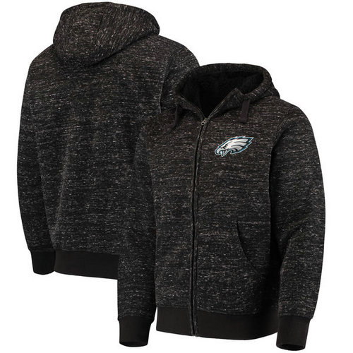 Philadelphia Eagles G-III Sports by Carl Banks Discovery Sherpa Full-Zip Jacket - Heathered Black