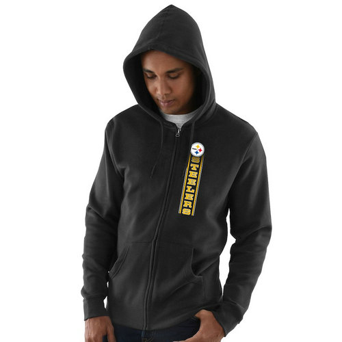 Pittsburgh Steelers Hook and Ladder Full-Zip Hoodie - Black