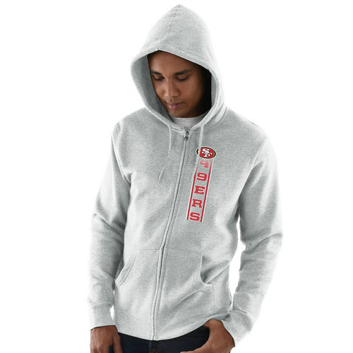 San Francisco 49ers Hook and Ladder Full-Zip Hoodie - Heathered Gray