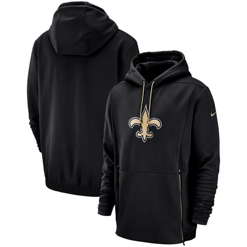 New Orleans Saints Nike Sideline Performance Player Pullover Hoodie Black