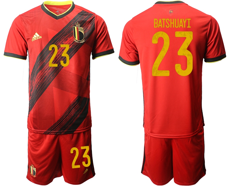 Men 2021 European Cup Belgium home red 23 Soccer Jersey