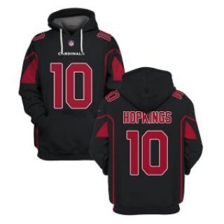 Men's Arizona Cardinals #10 DeAndre Hopkins Black 2021 Pullover Hoodie