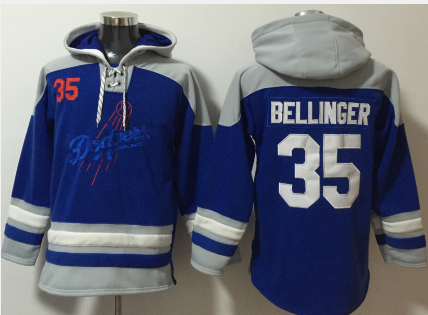 Men's Los Angeles Dodgers #35 Cody Bellinger Blue Ageless Must Have Lace Up Pullover Hoodie