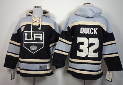 Old Time Hockey Los Angeles Kings #32 Jonathan Quick Black Kids Hoodie