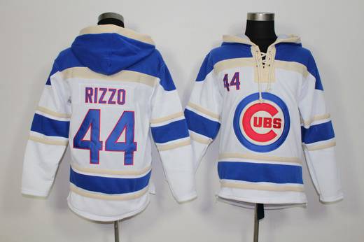 Men's Chicago Cubs #44 Anthony Rizzo White Home MLB Hoodie