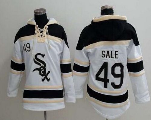 Men's Chicago White Sox #49 Chris Sale White Baseball MLB Hoodie