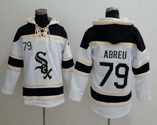 Men's Chicago White Sox #79 Jose Abreu White Baseball MLB Hoodie