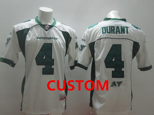 CFL Saskatchewan Roughriders Custom White Jersey