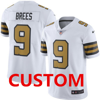 Custom Men's New Orleans Saints Nike White Color Rush Limited Jersey