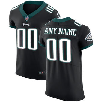 Men's Philadelphia Eagles Nike Black Vapor Untouchable Custom Elite Jersey