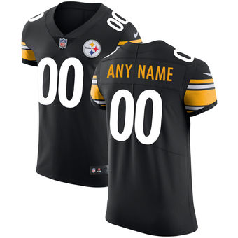 Men's Pittsburgh Steelers Nike Black Vapor Untouchable Custom Elite Jersey