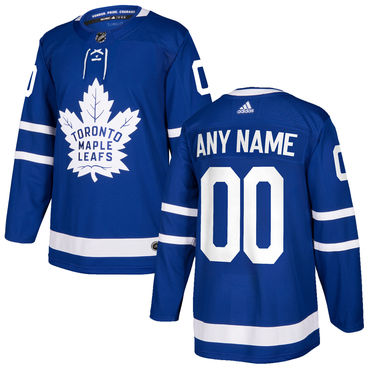 Custom Men's Toronto Maple Leafs Blue Home Authentic Stitched 2017-2018 Adidas NHL Jersey