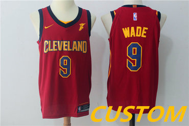 Custom Men's Cleveland Cavaliers Burgundy Red 2017-2018 Nike Swingman Goodyear Stitched NBA Jersey