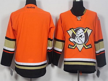 Custom Men's Anaheim Ducks Reebok Orange Alternate Hockey Jersey