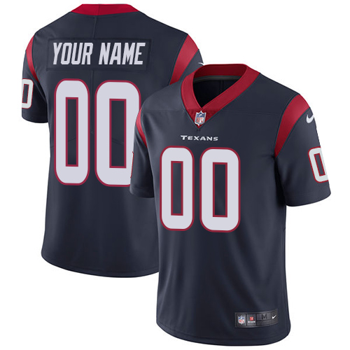 Men's Nike Houston Texans Navy Customized Vapor Untouchable Player Limited Jersey