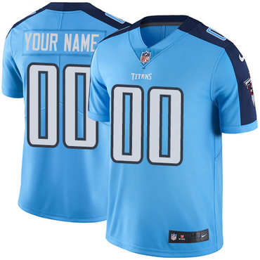 Men's Nike Tennessee Titans Light Blue Customized Vapor Untouchable Player Limited Jersey