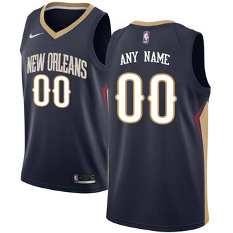 Men's New Orleans Pelicans Nike Navy Swingman Custom Icon Edition Jersey