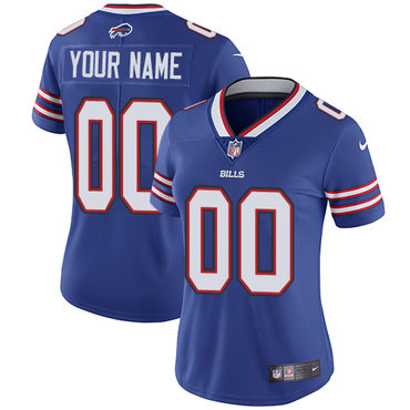 Women's Nike Buffalo Bills Home Royal Blue Customized Vapor Untouchable Player Limited Jersey