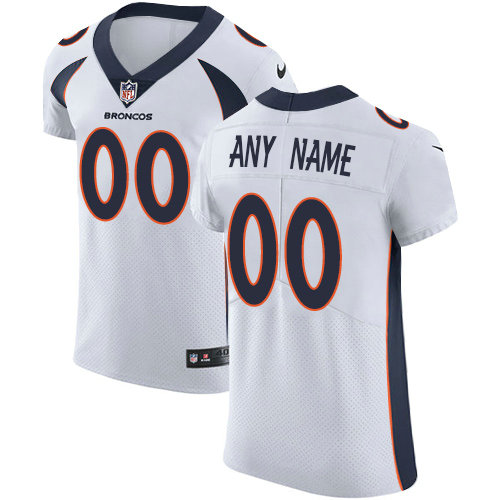 Mens Denver Broncos Nike White Vapor Untouchable Custom Elite Jersey