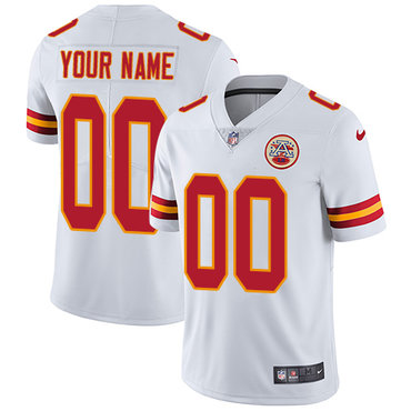 Men's Nike Kansas City Chiefs Road White Customized Vapor Untouchable Limited NFL Jersey