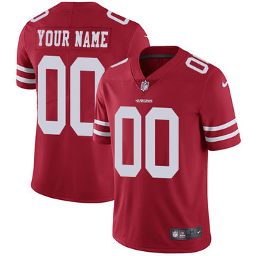 Men's Nike San Francisco 49ers Home Red Customized Vapor Untouchable Limited NFL Jersey