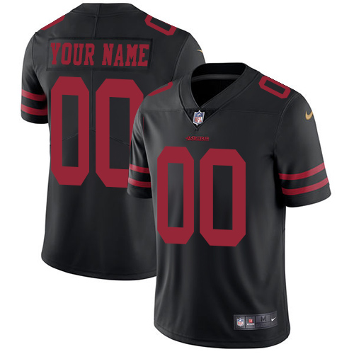 Youth Nike San Francisco 49ers Alternate Black Customized Vapor Untouchable Limited NFL Jersey