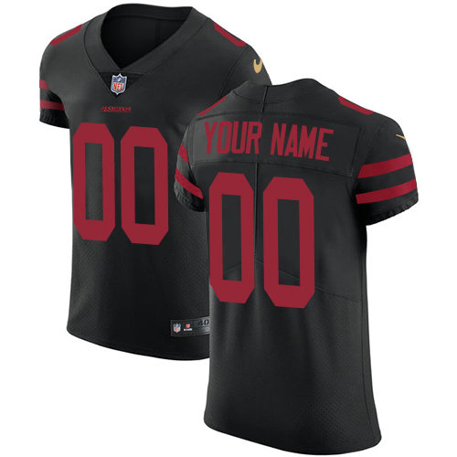 Men's Nike San Francisco 49ers Customized Black Alternate Vapor Untouchable Custom Elite NFL Jersey