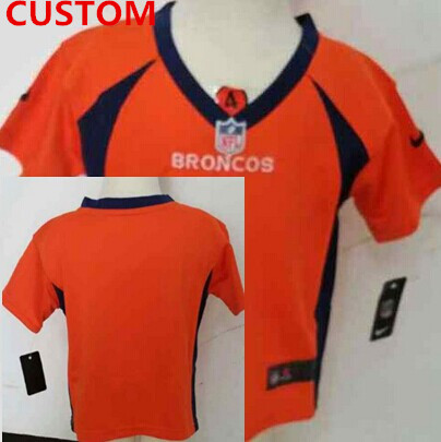 Nike Denver Broncos Custom Orange Toddlers Jersey