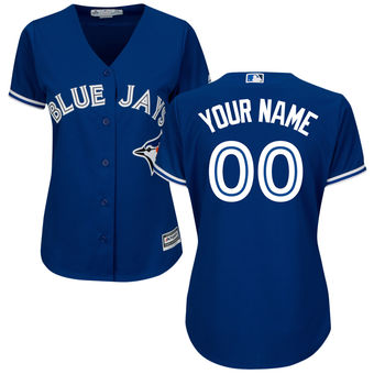 Women's Toronto Blue Jays Majestic Royal Alternate Cool Base Custom Jersey