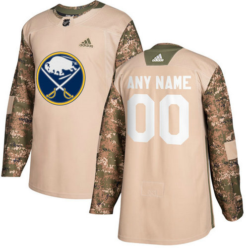 Men's Buffalo Sabres Camo Adidas Veterans Day Custom Practice Jersey