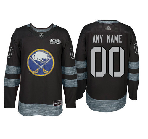 Adidas Buffalo Sabres Black 1917-2017 100th Anniversary Stitched NHL Custom Jersey