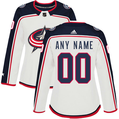 Women's Adidas Columbus Blue Jackets NHL Authentic White Customized Jersey