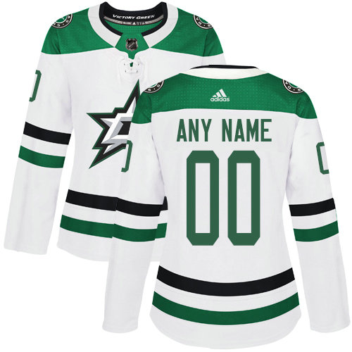 Women's Adidas Dallas Stars Away NHL Authentic White Customized Jersey