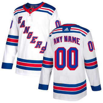 Men's New York Rangers adidas White Authentic Custom Jersey