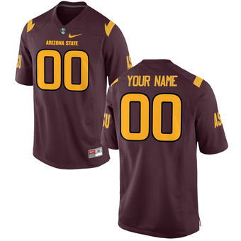 Nike Mens Arizona State Sun Devils Custom Replica Football Jersey - Maroon