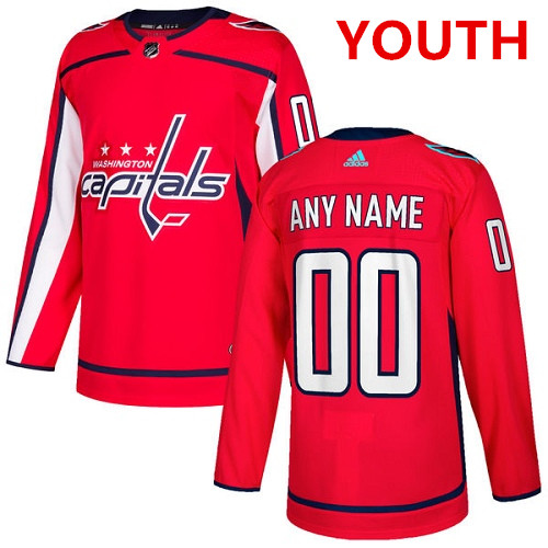 Youth Adidas Washington Capitals Customized Authentic Red Home NHL Jersey