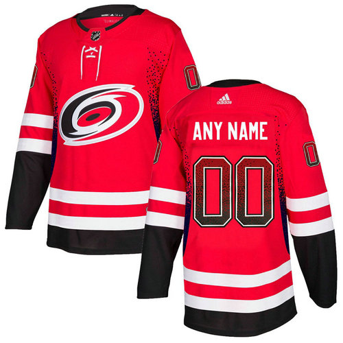 Men's Carolina Hurricanes Red Customized Drift Fashion Adidas Jersey