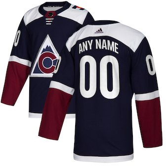 Kids Colorado Avalanche adidas Navy Alternate Authentic Custom Jersey