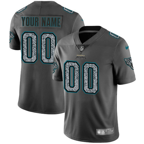 Youth Nike Jacksonville Jaguars NFL Customized Gray Static Vapor Untouchable Jersey