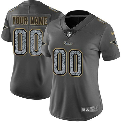 Women's Nike Los Angeles Rams Customized Gray Static Vapor Untouchable Jersey